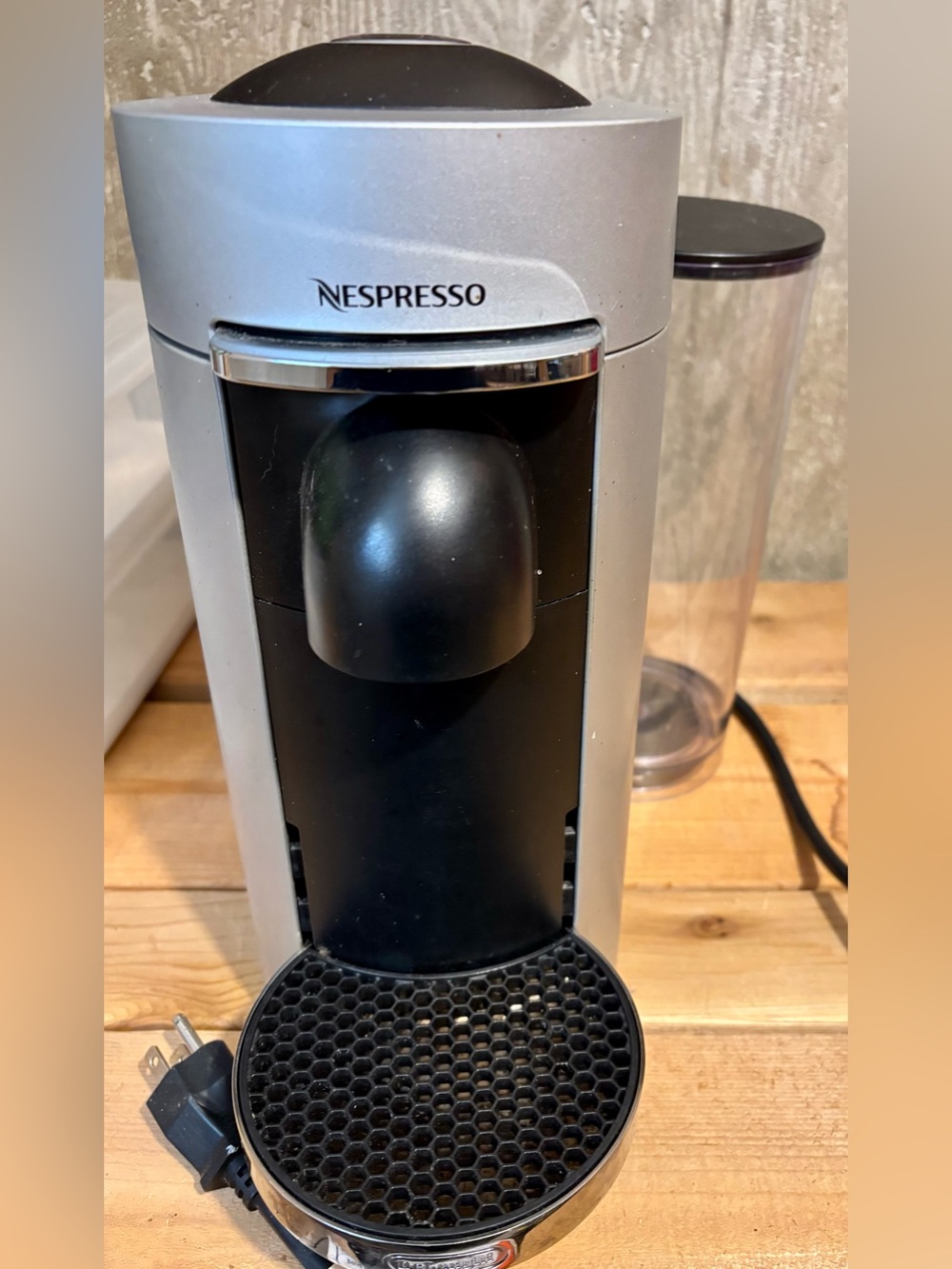 Nespresso Vertuo Silver and Black Single-Serve Espresso Machine
